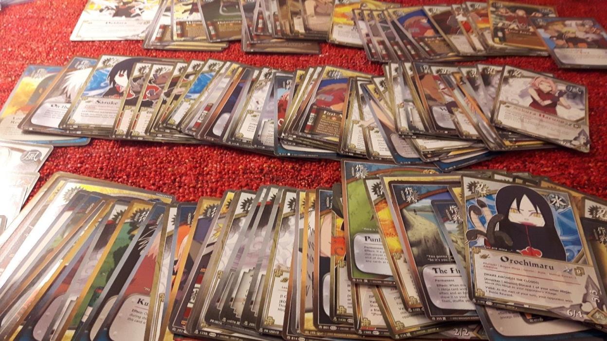 NARUTO CCG TCG HUGE CARD LOT 55 CARDS (SUPER RARE, RARES, PROMOS, FOILS)