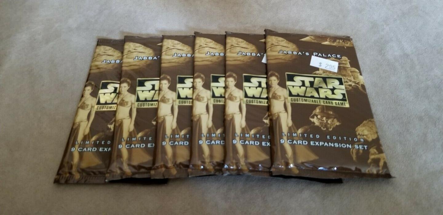 STAR WARS CCG JABBA's PALACE Limited Ed. 6ct Lot Decipher Unopened Booster Packs
