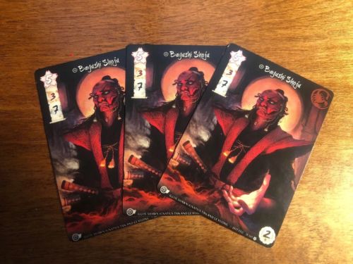 L5R LCG Bayushi Shoju Full Art Promo x3, Legend of Five Rings Living Card Game