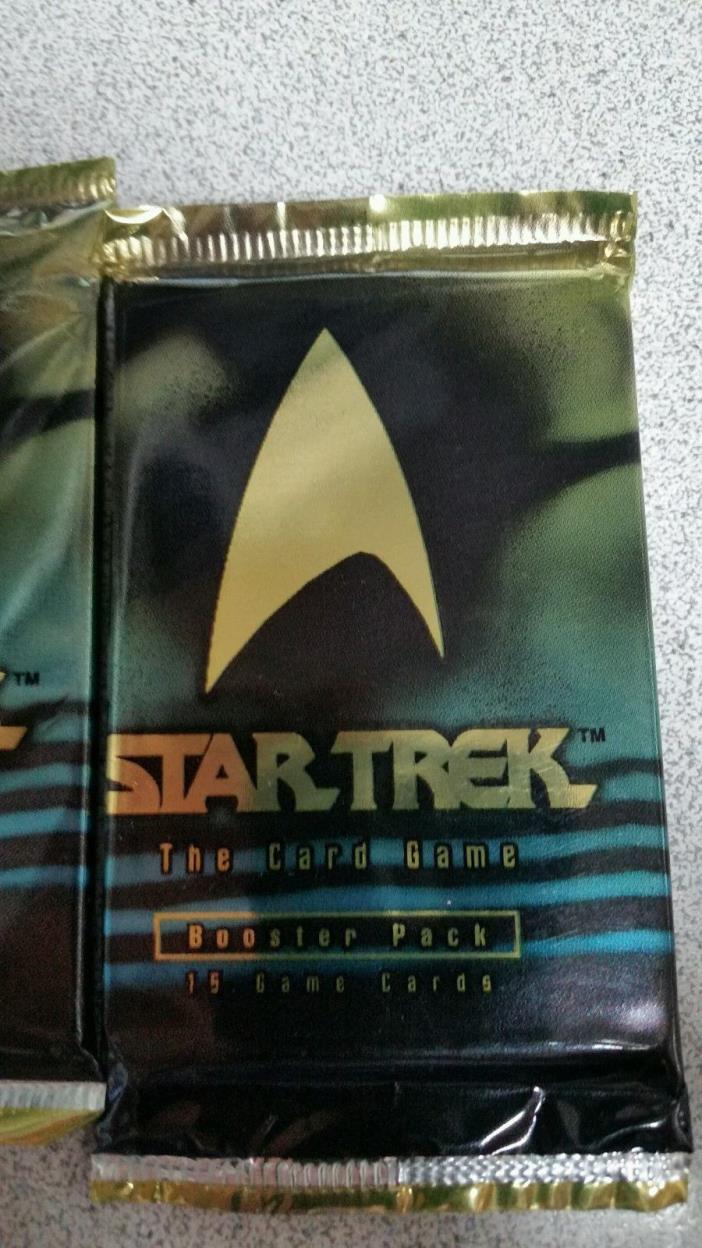 STAR Trek The Card Game Booster Pack Fleer Lot of 6