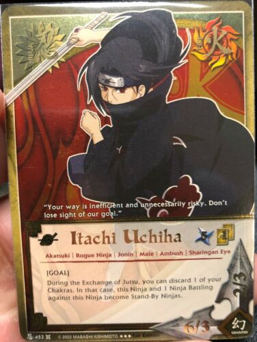 Naruto CCG - Itachi Uchiha [Goal] 453 Super Rare FOIL Card NM+