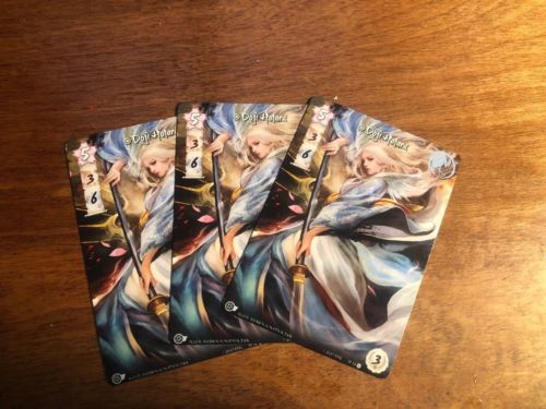 L5R LCG Doji Hotaru Full Art Promo x3, Legend of the Five Rings Living Card Game