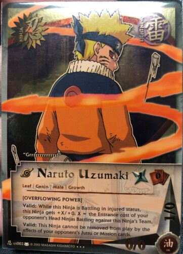 Naruto CCG - Naruto Uzumaki [Overflowing Power] us002 Super Rare FOIL card NM+