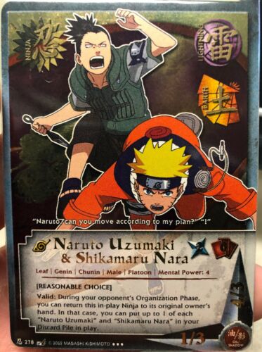 Naruto CCG- Naruto & Shikamaru [Reasonable Choice] 278 Super Rare FOIL card NM+