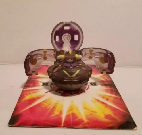 Bakugan Shadow Vulcan Black Darkus Translucent New Vestroia 560G & cards