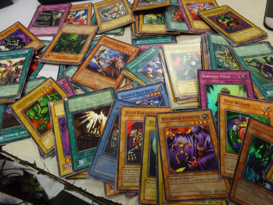 YuGiOh lot of 120 Trading Cards and case Bundle