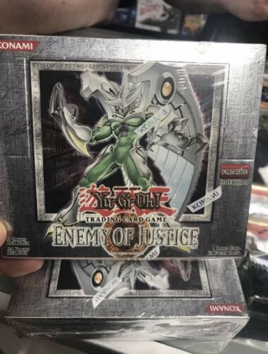 Yu Gi Oh Enemy of Justice Booster Box New Factory Sealed 2008 Konami OOP 1st Ed