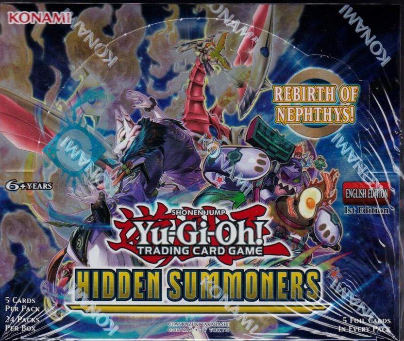 Yu-Gi-Oh! Hidden Summoners sealed 1st Edition booster box 24 packs of 5 cards