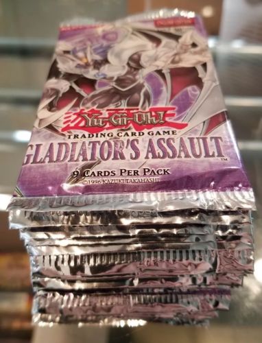 Yugioh 19x Gladiator's Assault packs. Very Rare 1st Edition English