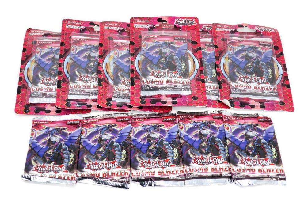YuGiOh Cosmo Blazer Lot 1st Edition Trading Cards (12 Individual Packs)