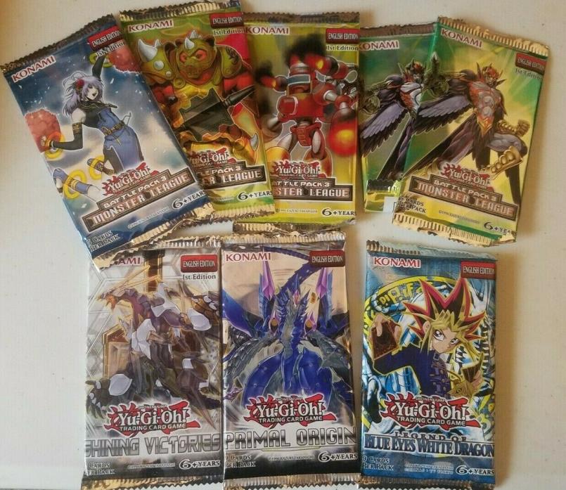 Yu-Gi-Oh Cards Booster Packs - 8 PACK LOT Brand New SEALED - BEST DEAL EVER!