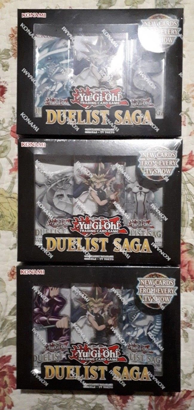 3x YU-GI-OH! DUELIST SAGA COLLECTION 1ST EDITION SEALED