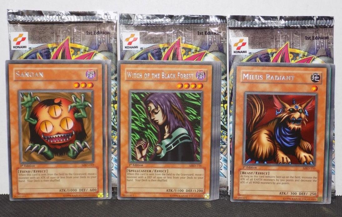 3x Metal Raiders 1st Edition English OPENED Booster Packs (Includes all 3 Rares)