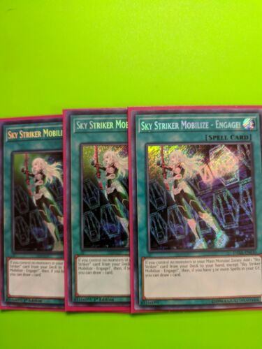 Sky Striker Mobilize Engage x3 - DASA-EN030 - NM Secret Rare YuGiOh TCG card