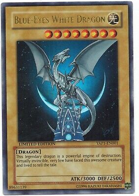 Yu-Gi-Oh Card: Blue-Eyes White Dragon YAP1-EN001 Ultra Rare Limited Edition! NM