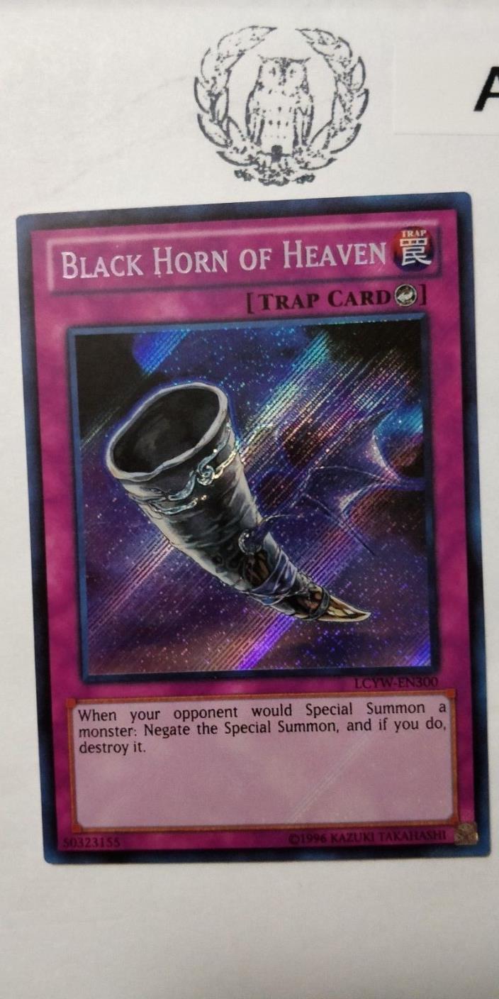 BLACK HORN OF HEAVEN - UNLIMITED SECRET RARE NM LCYW-EN300 - YUGIOH