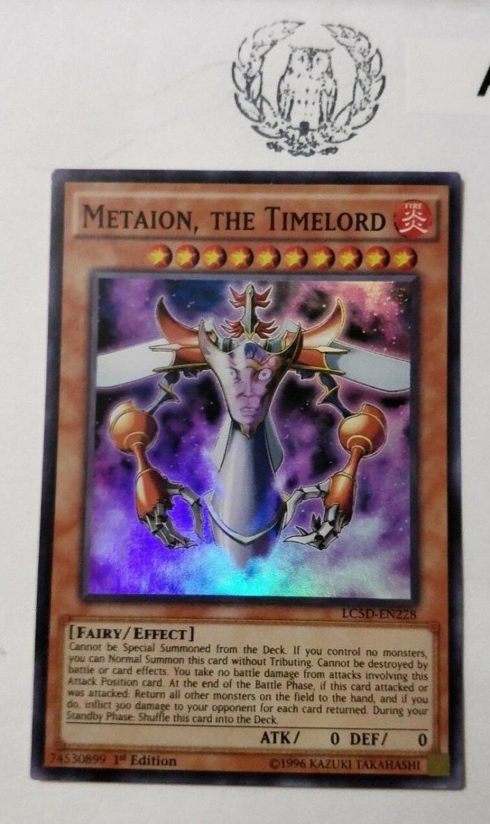 METAION, THE TIMELORD - 1ST ED SUPER RARE NM LC5D-EN228 - YUGIOH
