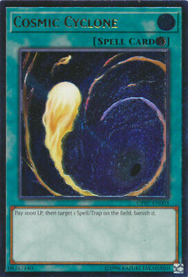 Yugioh Unlimited Ultimate Rare Cosmic Cyclone OP07-EN003 MINT Condition!!