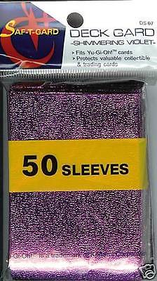 50  Shimmering Violet YuGiOh Card Deck Gard Sleeves Yu Gi Oh NEW