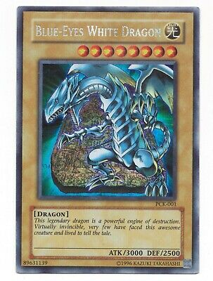 Yu-Gi-Oh Card: Blue-Eyes White Dragon PCK-001 Secret Rare! GD