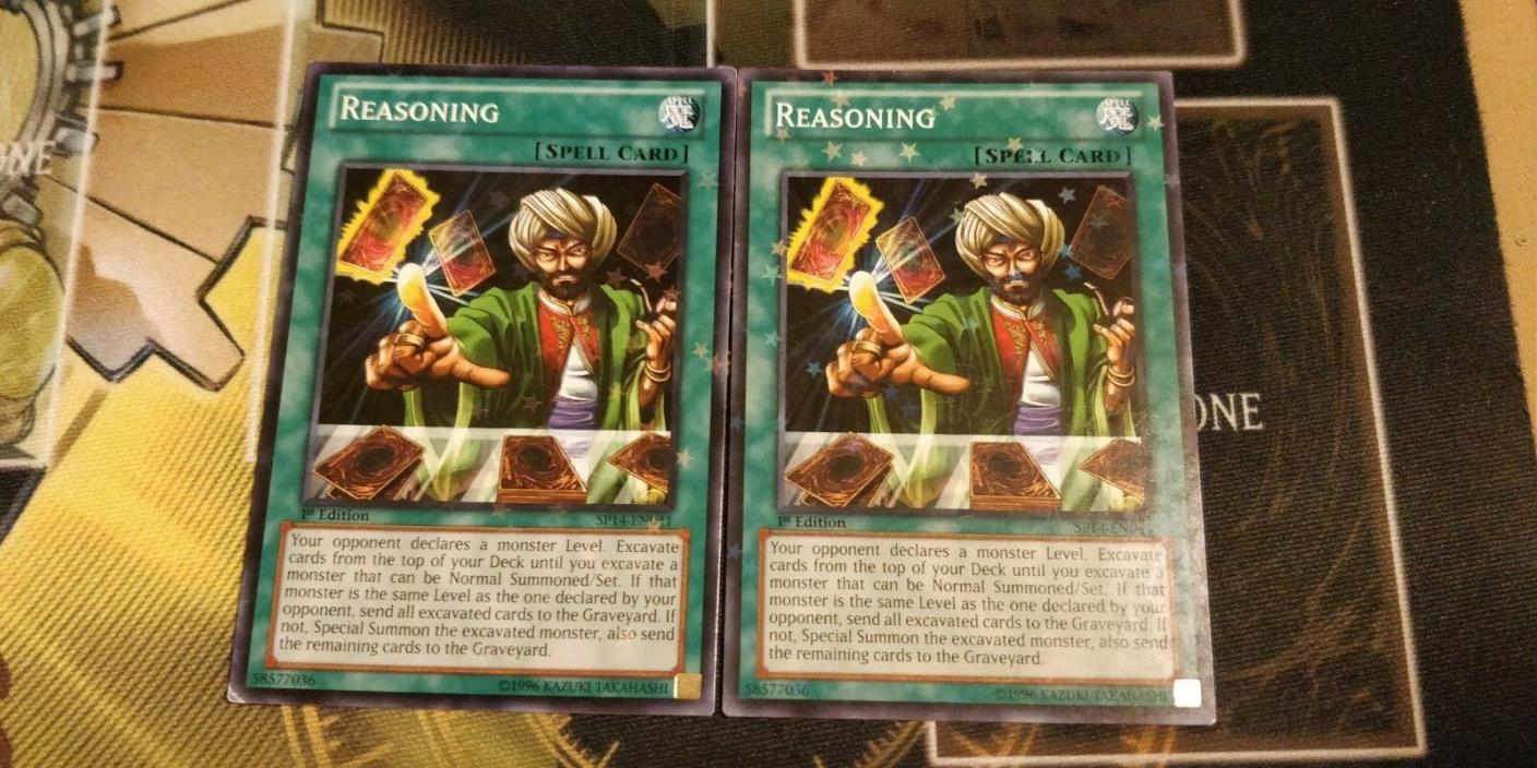 REASONING - 1ST ED STARFOIL NM  SP14-EN041 - YUGIOH  + X1 BONUS LP SP14-EN041
