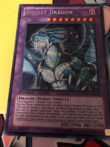 Amulet Dragon - DRLG-EN003 - Secret Rare 1st Edition NM Dragons of Legend
