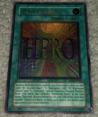 HERO FLASH - EOJ-EN042 - Ultimate Rare Foil YuGiOh Card