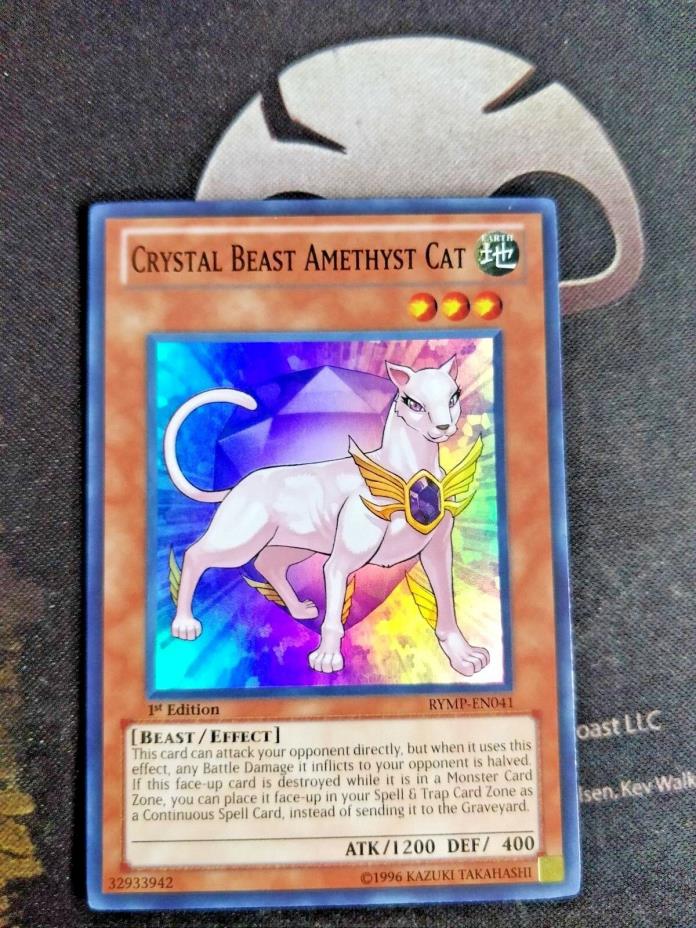 CRYSTAL BEAST AMETHYST CAT - 1ST ED SUPER RARE M/NM RYMP-EN041 - YUGIOH