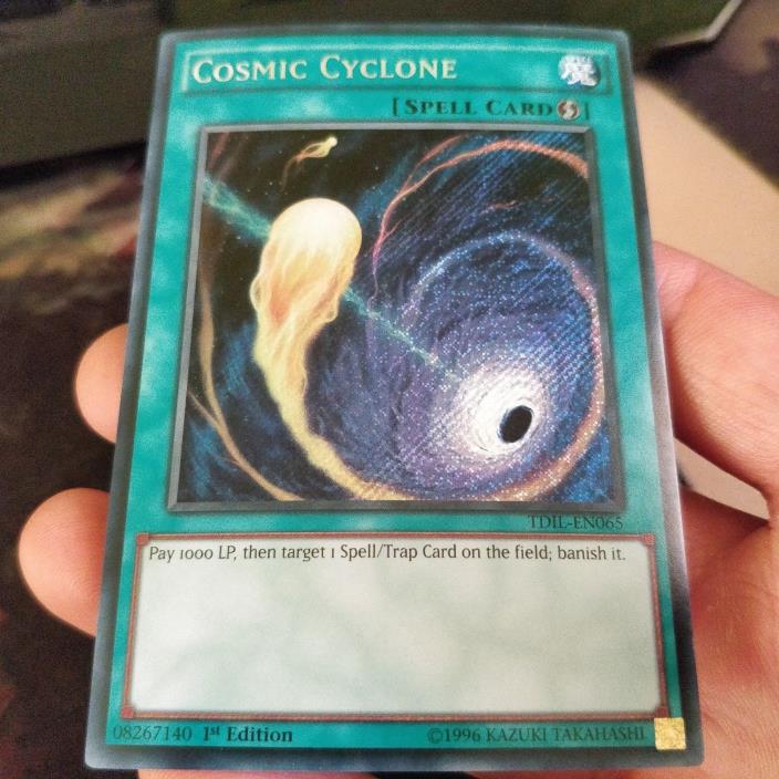 COSMIC CYCLONE - 1ST ED SECRET RARE M/NM TDIL-EN065 - YUGIOH  FAST SHIPPING