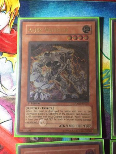 Yugioh Alien Card Lot/ Alien Warrior X3/ Alien Kid X2 Ultimate