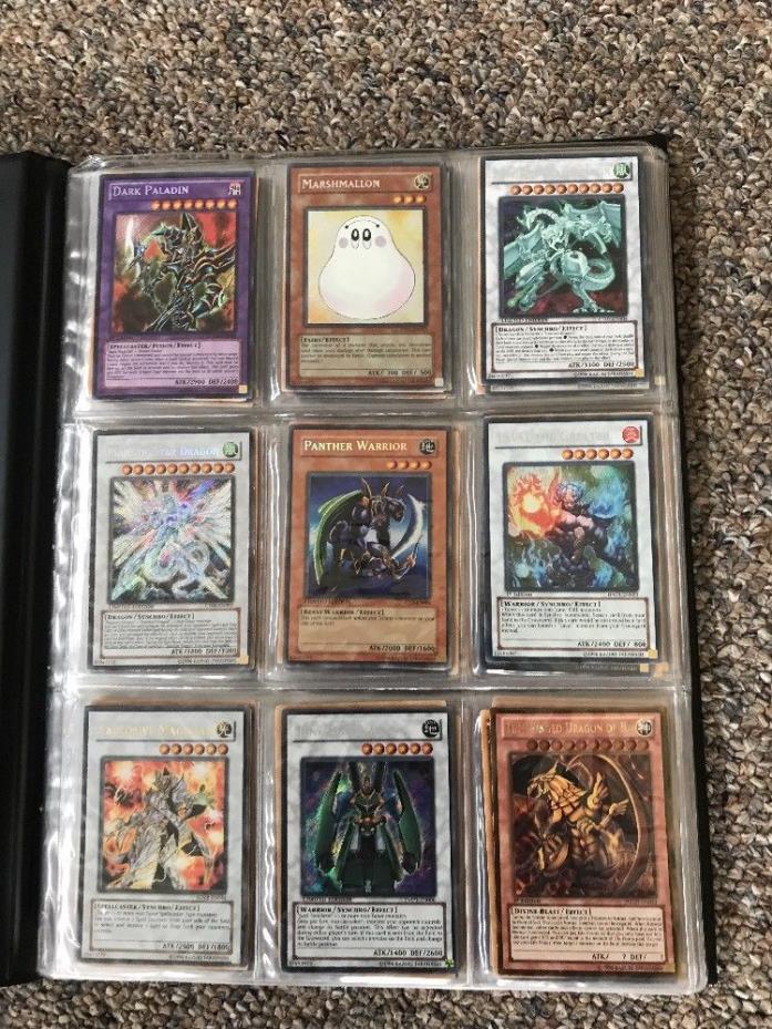 Yu-Gi-Oh Card Collection and Binder, 180 Cards, Foils, Rares, 1st Edition, Etc