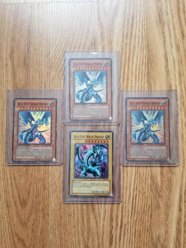 Yugioh Card Lot - Blue Eyes White Dragon & Blue Eyes Shining Dragon ×3