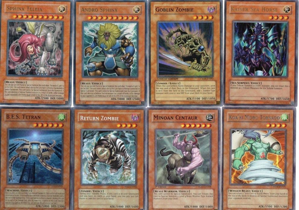 8 Yu-Gi-Oh! Effect Cards Lot - NM - Goblin Zombie, Andro Sphinx  and More