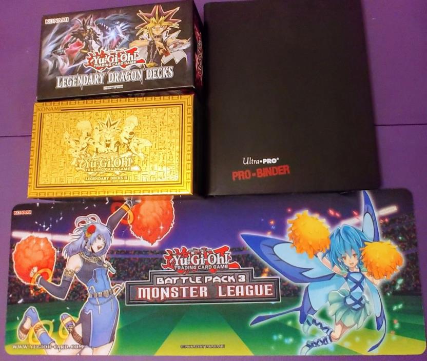 Yu-Gi-Oh! Card Bundle-Legendary Decks Box! Hundreds of Cards PLUS BONUS ITEMS!!!