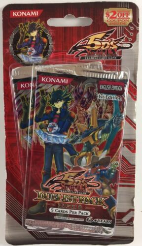 Yugioh 5D’s 1st Edition Duelist Pack Yusei 2, Two Packs Inside This Blister Pack
