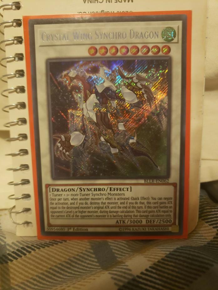 YuGiOh! Crystal Wing Synchro Dragon BLLR-EN062 NM Secret Rare 1st Ed