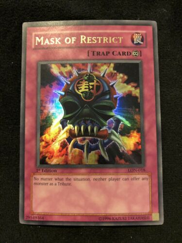 Yugioh Mask of Restrict LON-018 Ultra Rare 1st Edition NM