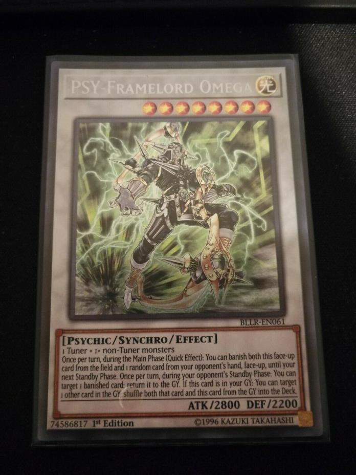 Yu-Gi-Oh! PSY-Framelord Omega BLLR-EN061 Secret Rare 1st Edition Near Mint