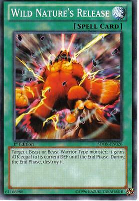 SDOK-EN026 YuGiOh! Spell Card - WILD NATURE'S RELEASE 1st Edition MINT / NM New