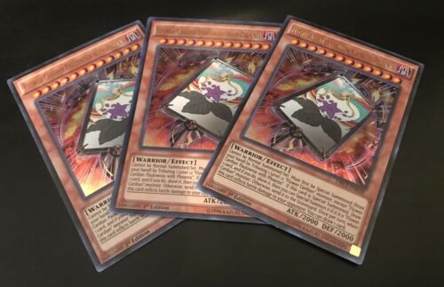X3 YUGIOH FLOWER CARDIAN PAULOWNIA WITH PHOENIX ULTRA 1ST DRL3-EN038 IN HAND