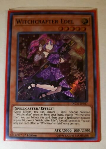 Yugioh! Witchcrafter Edel INCH-EN017 Super Rare 1st Edition Near Mint