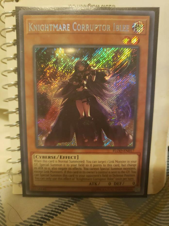 YuGiOh! Knightmare Corruptor Iblee FLOD-EN017 NM Secret Rare Unl Ed