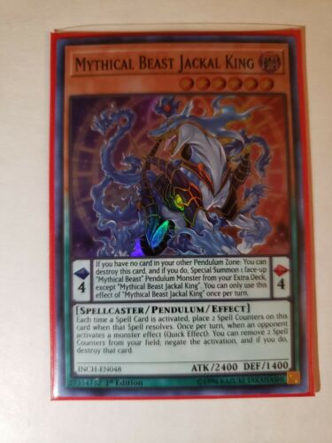 Mythical Beast Jackal King x1 INCH-EN048 Super Rare 1st Edition Yugioh! Mint