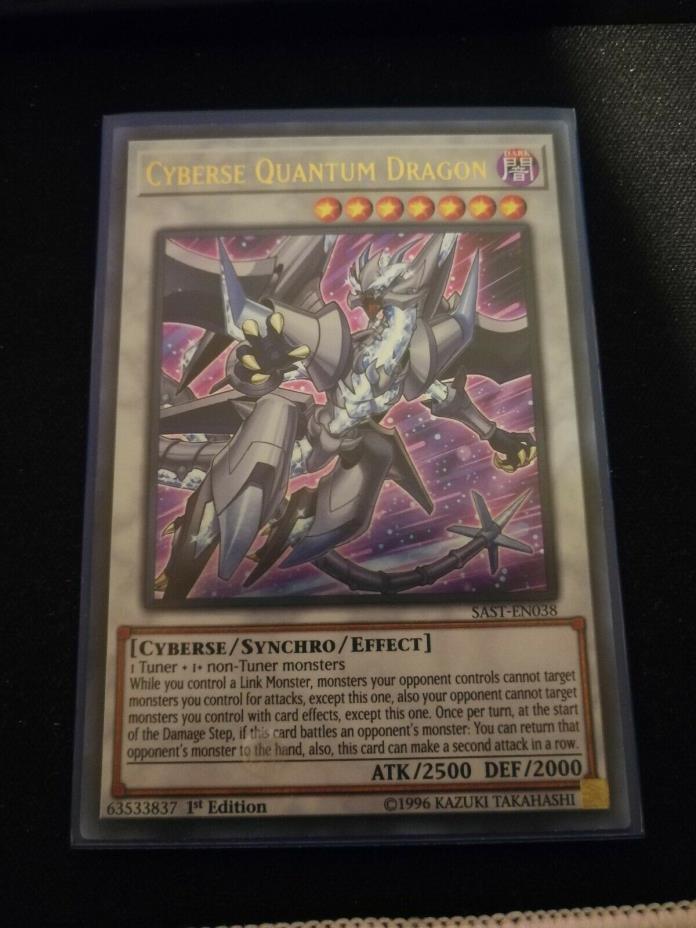 Yu-Gi-Oh! Cyberse Quantum Dragon SAST-EN038 Ultra Rare 1st Edition Near Mint