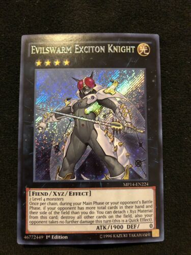 Yugioh Evilswarm Exciton Knight MP14-EN224 Secret Rare 1st Edition NM