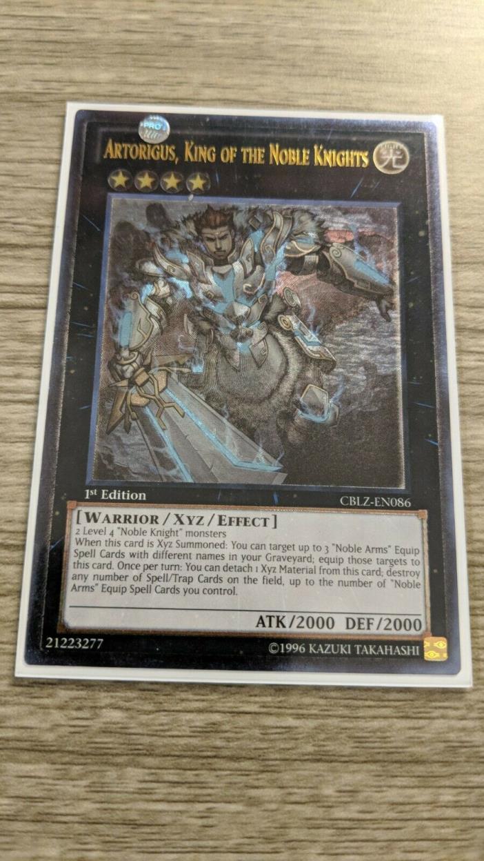 Artorigus, King of the Noble Knights (Ultimate Rare)(1st Edition)(CBLZ-EN086)