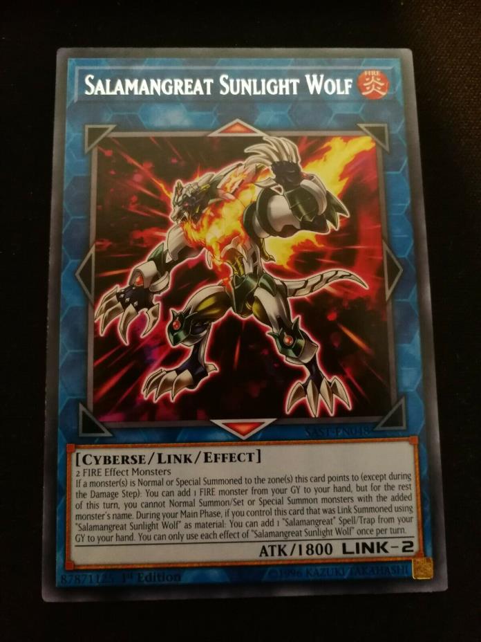Yu-Gi-Oh! Salamangreat Sunlight Wolf SAST-EN048 Rare 1st Edition Near Mint