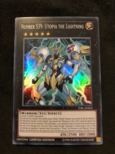 Yugioh Number S39: Utopia the Lightning TDIL-ENSE2 Super Rare Limited Edition NM