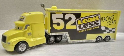Disney Cars Leak Less Racing Team #52 Semi Truck & Trailer Carrier Toy RARE HTF