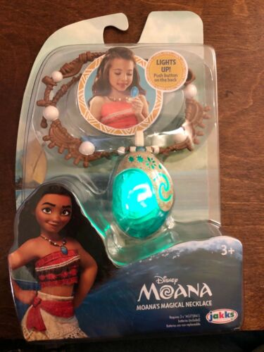 Girls Moana's Necklace Glowing Magical Disney Heart of Te Fiti Seashell Light Up
